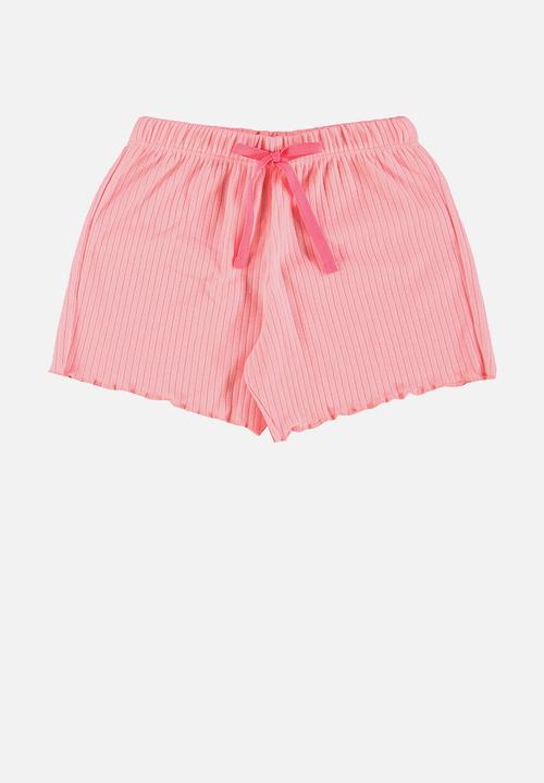 Quimby - Set - ribbed blouse and shorts pyjama - pink