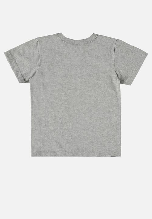 Quimby - Set single jersey t-shirt and sweat bermuda - grey/blue 