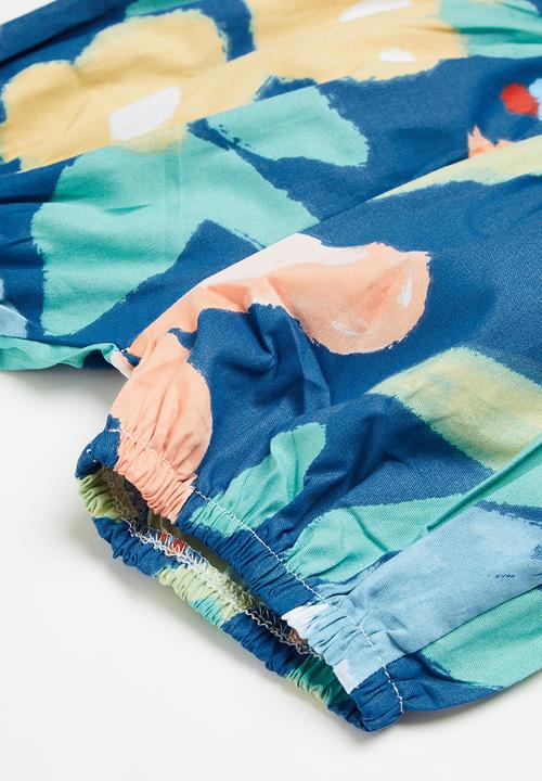 Pop Candy - Sleeveless top and bottom - blue and orange