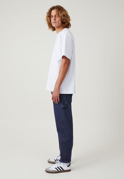 Cotton On - Relaxed tapered jean - worker washed navy