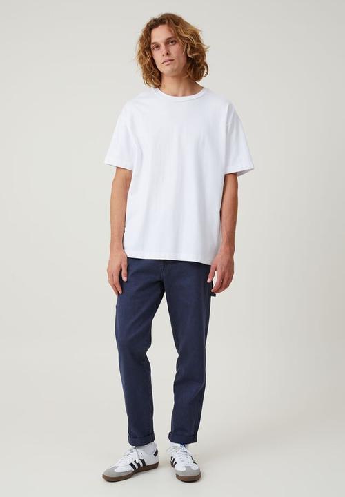 Cotton On - Relaxed tapered jean - worker washed navy
