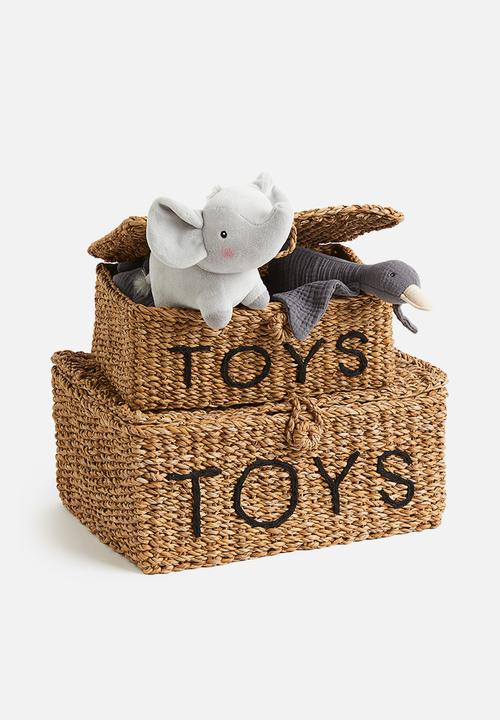 H&M - Toy storage box - beige ,multi