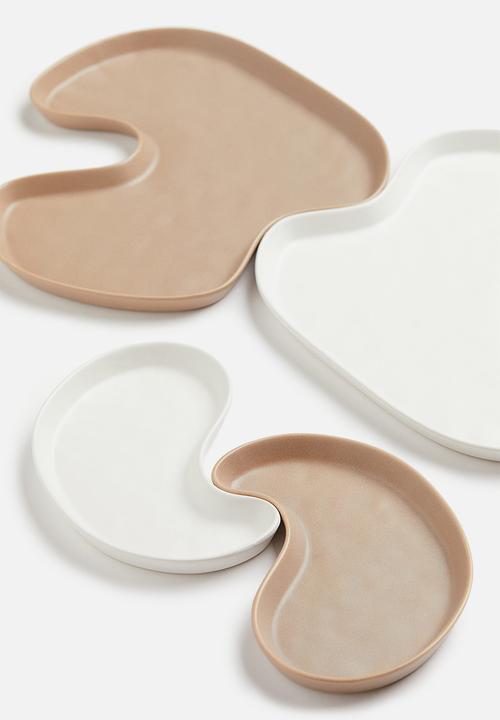 H&M - Stoneware tray - white