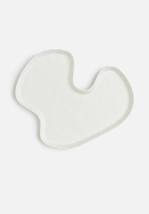 H&M - Stoneware tray - white