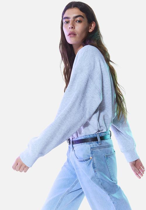 H&M - Sweatshirt - light grey marl/lipstick