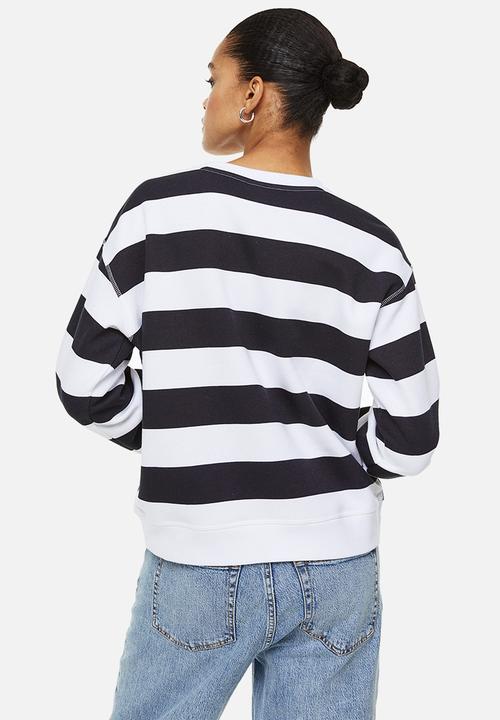 H&M - Sweatshirt - white/striped