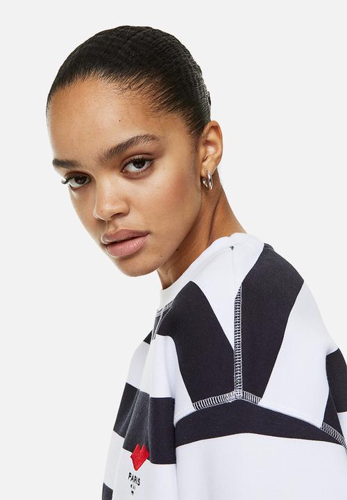 H&M - Sweatshirt - white/striped