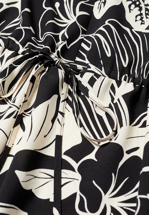 MANGO - Dress apricot - black