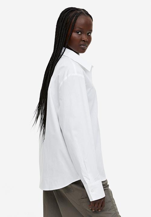 H&M - Cotton poplin shirt - white