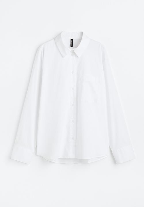 H&M - Cotton poplin shirt - white