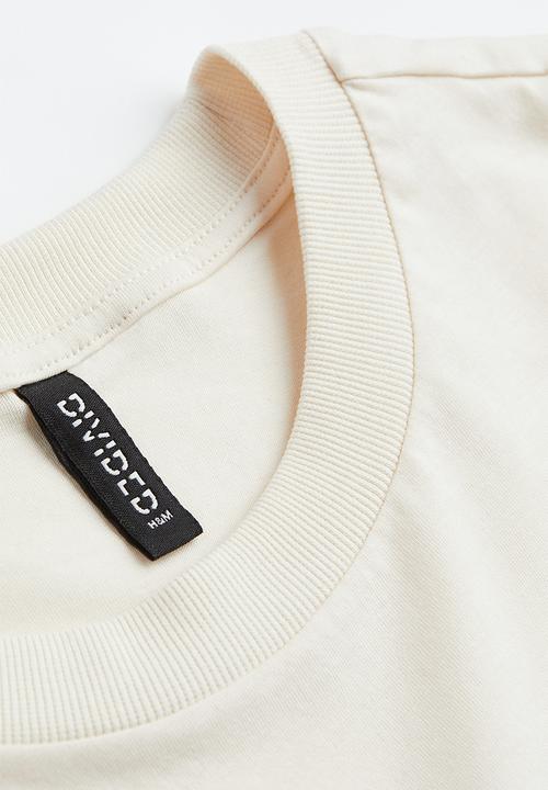 H&M - Oversized printed T-shirt - cream/cannes 