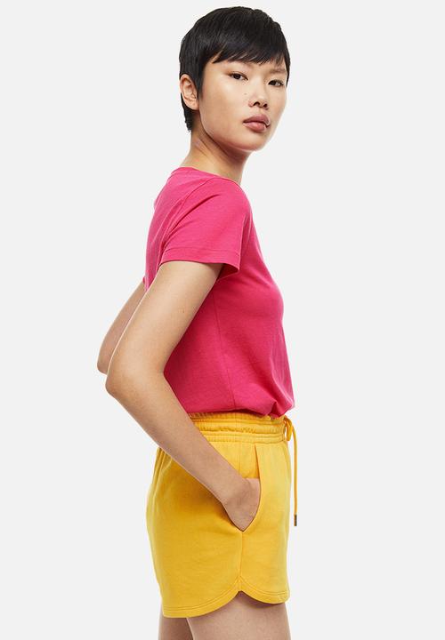 H&M - Cotton T-shirt - cerise 