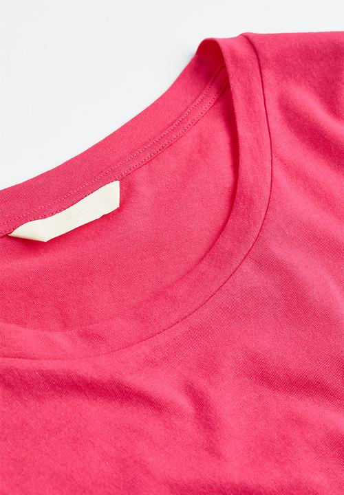 H&M - Cotton T-shirt - cerise 