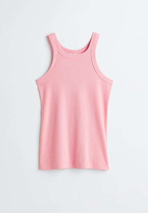 H&M - Ribbed vest top - light pink 