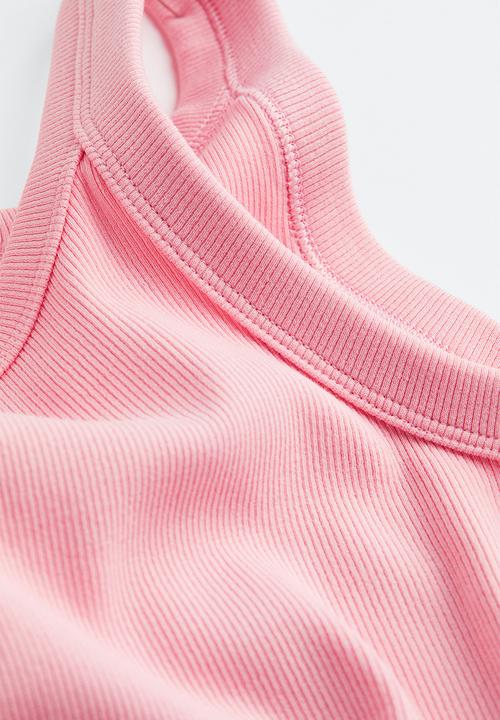 H&M - Ribbed vest top - light pink 