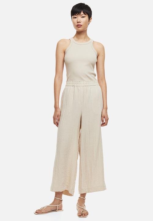 H&M - Ribbed vest top - light beige 
