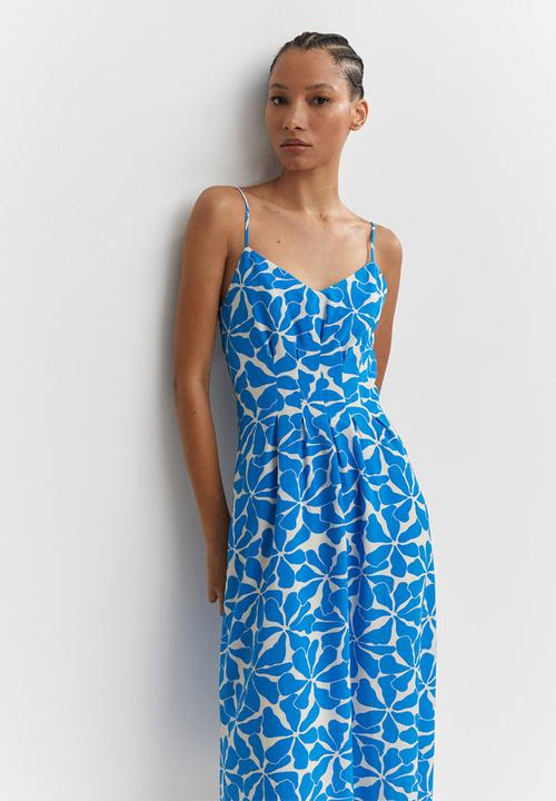 MANGO - Dress salinas - mid-blue