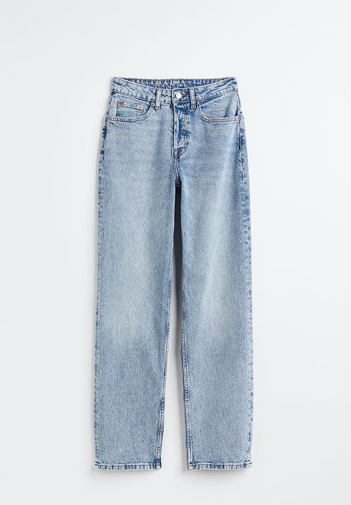 H&M - 90s straight trousers - light denim blue