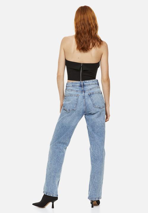 H&M - 90s straight trousers - light denim blue