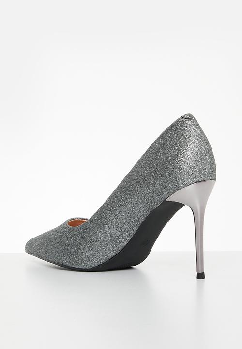 Footwork - Youla court heel - pewter glitter