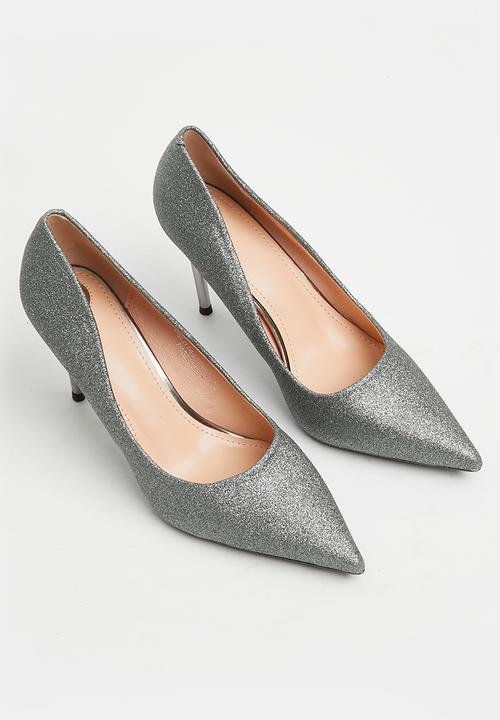 Footwork - Youla court heel - pewter glitter