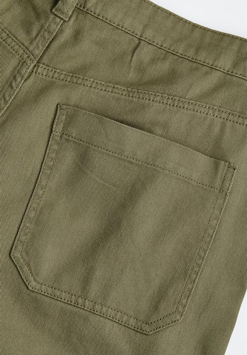 H&M - Twill cargo trousers - khaki green