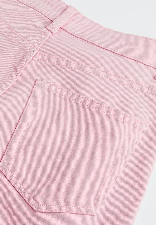 H&M - Wide twill trousers - light pink