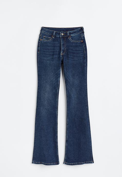 H&M - Flared high jeans - dark denim blue 