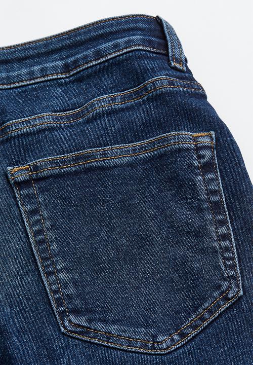 H&M - Flared high jeans - dark denim blue 