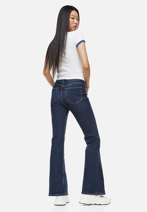 H&M - Flared high jeans - dark denim blue 