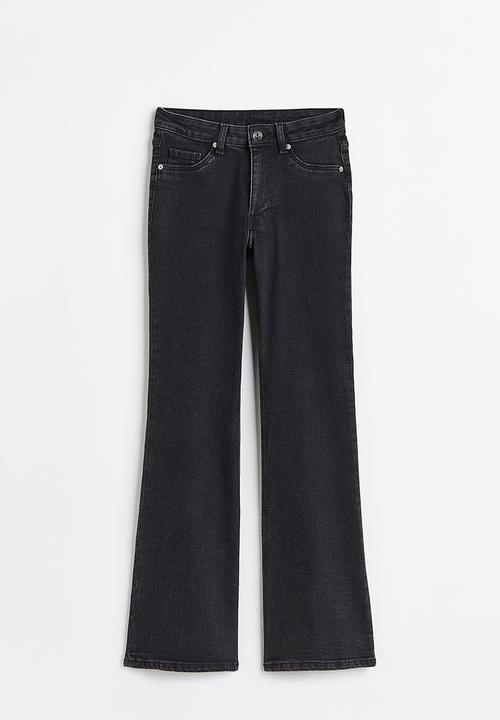 H&M - Flared high jeans - black