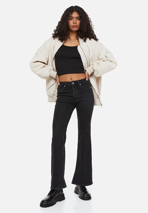H&M - Flared high jeans - black