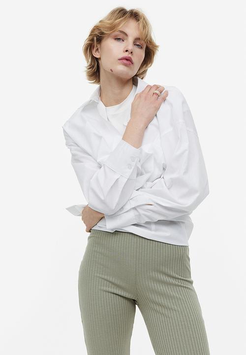 H&M - Flared leggings - light khaki green