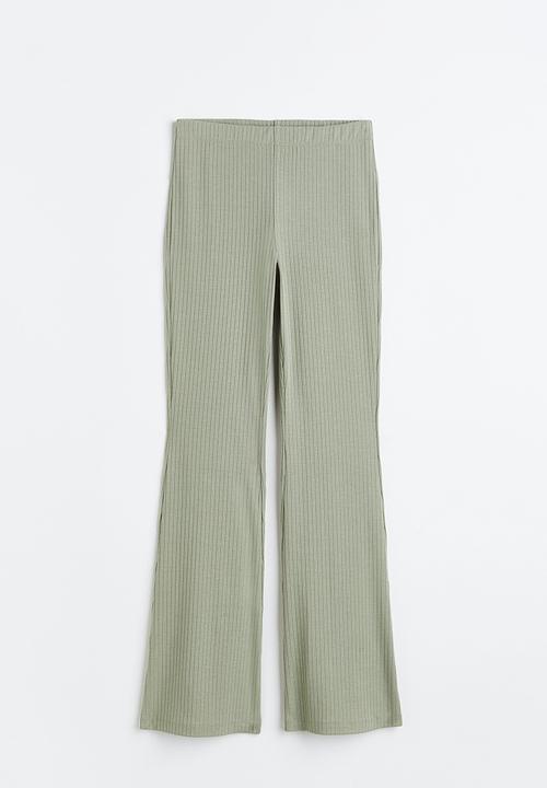 H&M - Flared leggings - light khaki green