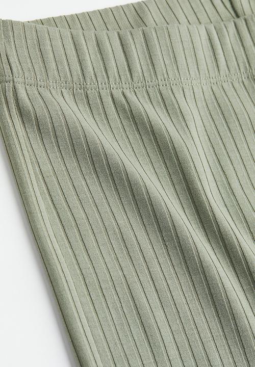 H&M - Flared leggings - light khaki green