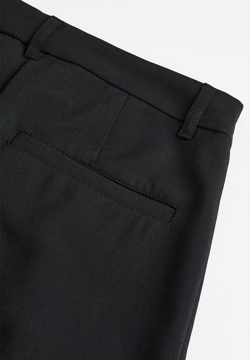 H&M - Straight cargo trousers - black