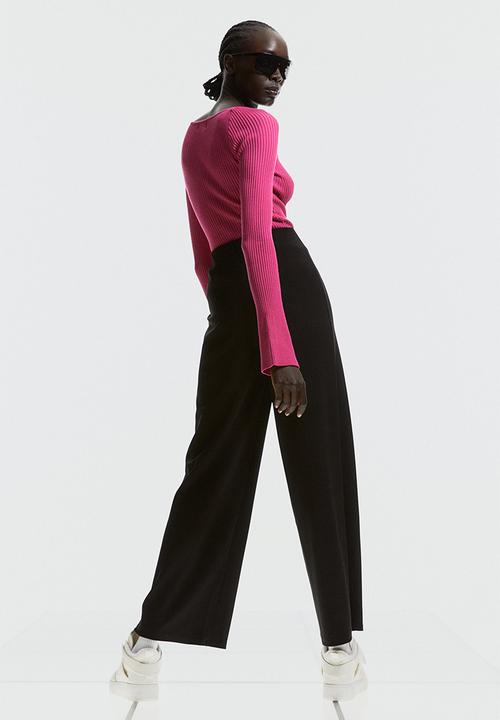 H&M - Wide trousers - black
