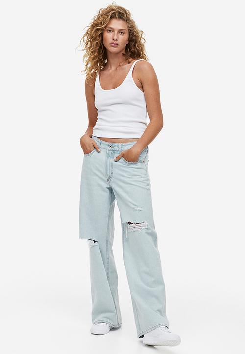 H&M - 90s baggy regular jeans - pale denim blue