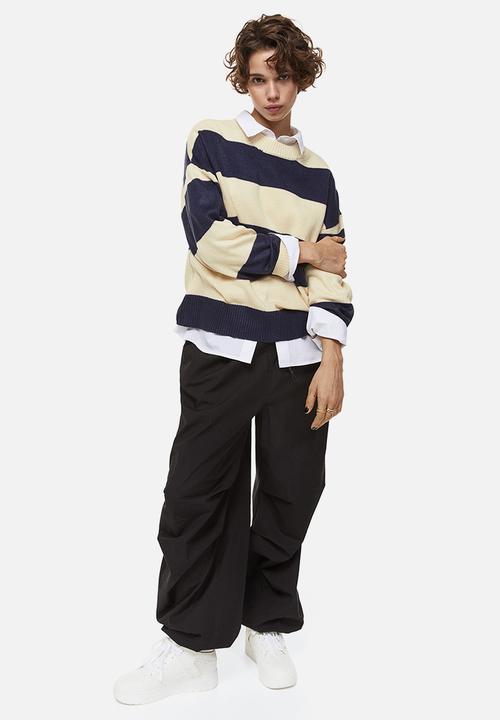 H&M - Jumper - light beige/striped