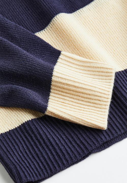 H&M - Jumper - light beige/striped