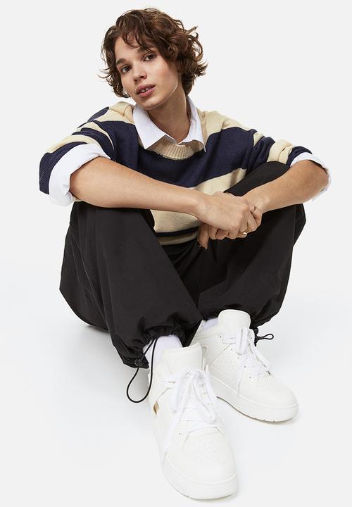 H&M - Jumper - light beige/striped