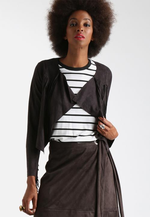 Glamorous - Suedette Fringe Jacket