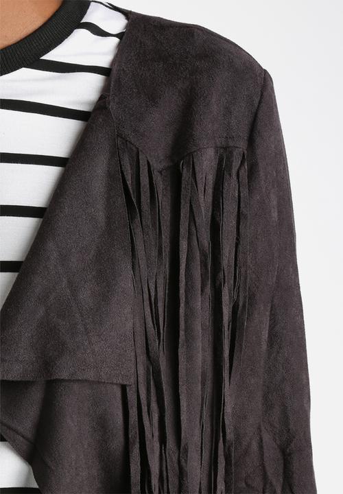 Glamorous - Suedette Fringe Jacket