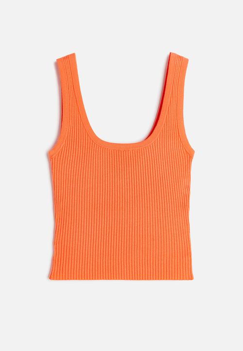 H&M - Rib-knit vest top - orange
