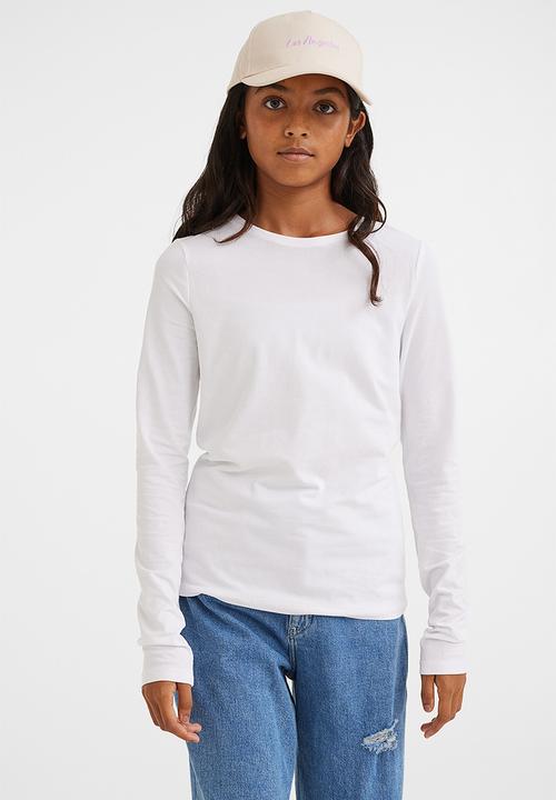H&M - 3-pack jersey tops - black,grey,white