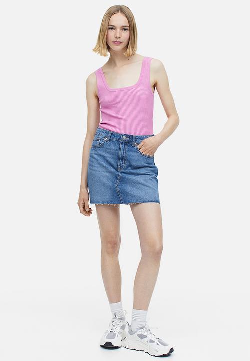 H&M - Rib-knit vest top - pink