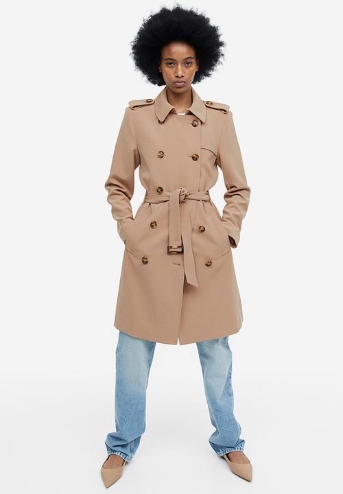 Double-breasted trenchcoat - beige2 - 1037529004