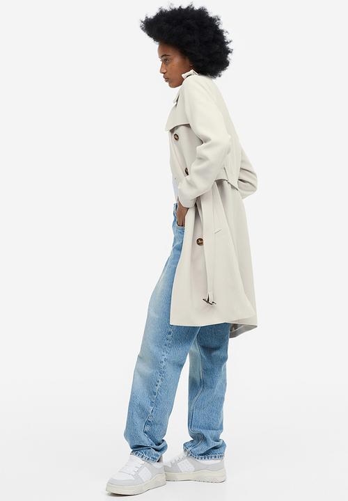 H&M - Double-breasted trench coat - light beige 