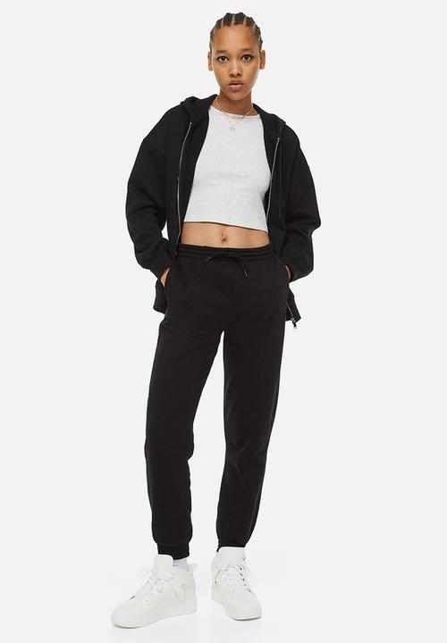 H&M - Oversized zip-through hoodie - black