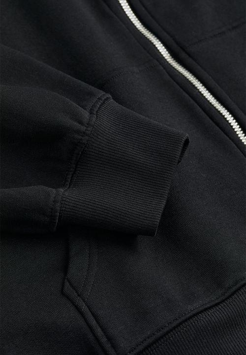 H&M - Oversized zip-through hoodie - black